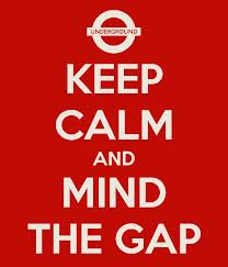 keep calm and mind the gap cropped background